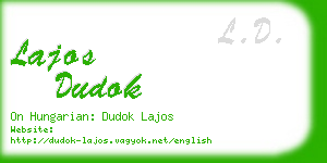 lajos dudok business card